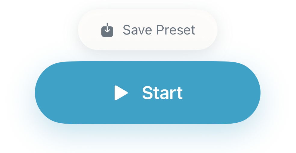 Playback and preset save screen